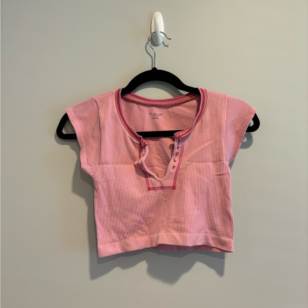 Out From Under Go For Gold Seamless Pink Top